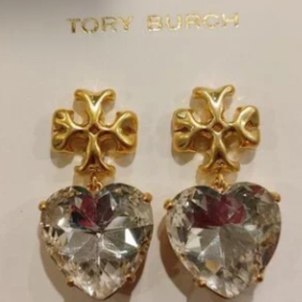 Tory Burch Roxanne Heart Earrings.